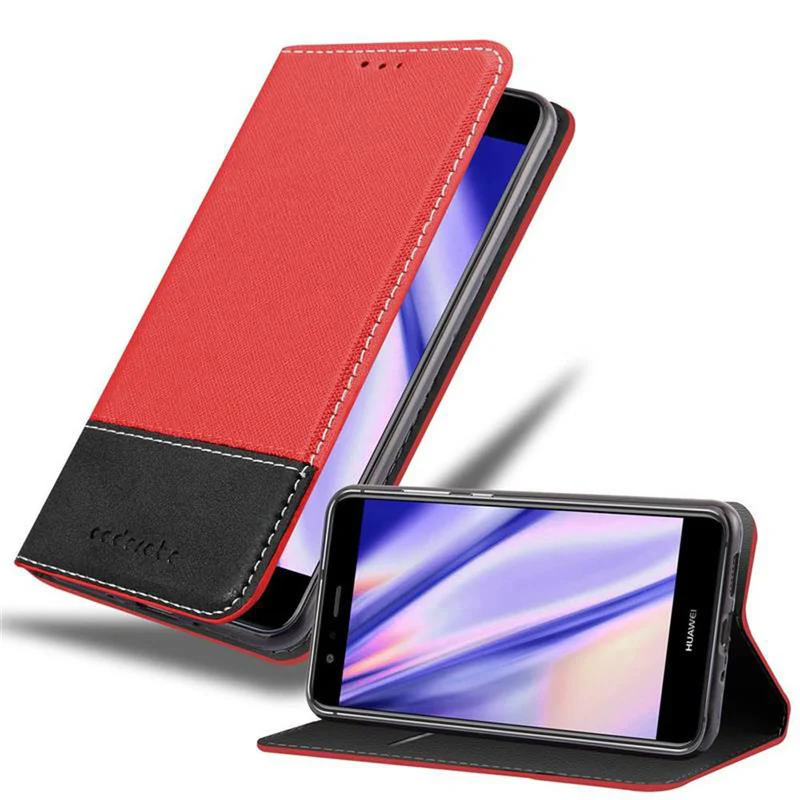 Cadorabo Hülle kompatibel mit Huawei P10 LITE Schutzhülle mit Magnetverschluss, Standfunktion und Kartenfach