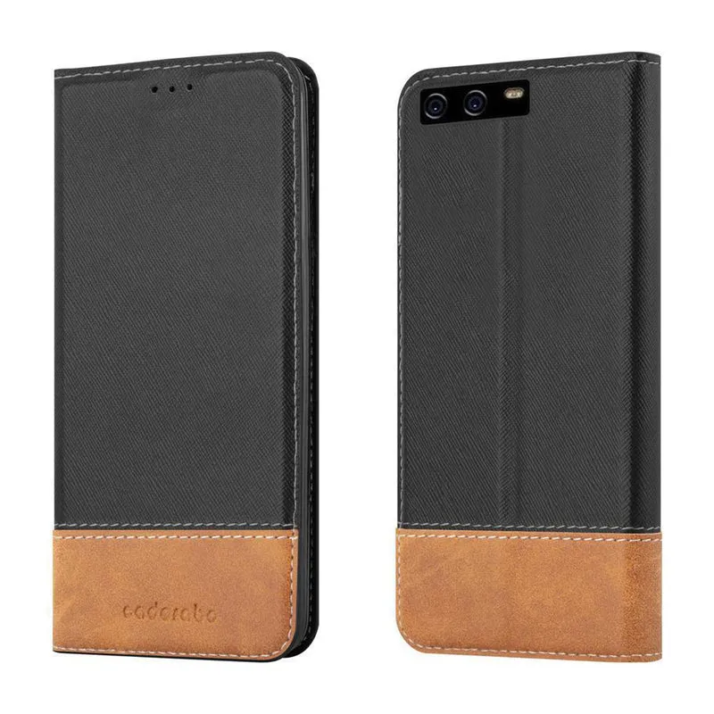 Cadorabo Hülle kompatibel mit Huawei P10 Schutzhülle mit Magnetverschluss, Standfunktion und Kartenfach