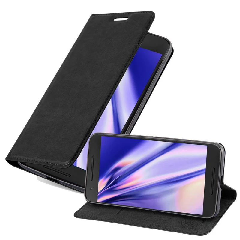 Cadorabo Hülle kompatibel mit Huawei Google NEXUS 6P Schutzhülle mit Magnetverschluss, Standfunktion und Kartenfach