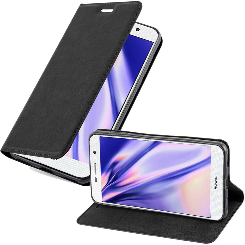 Cadorabo Hülle kompatibel mit Huawei Y5 2017 / Y6 2017 Schutzhülle mit Magnetverschluss, Standfunktion und Kartenfach