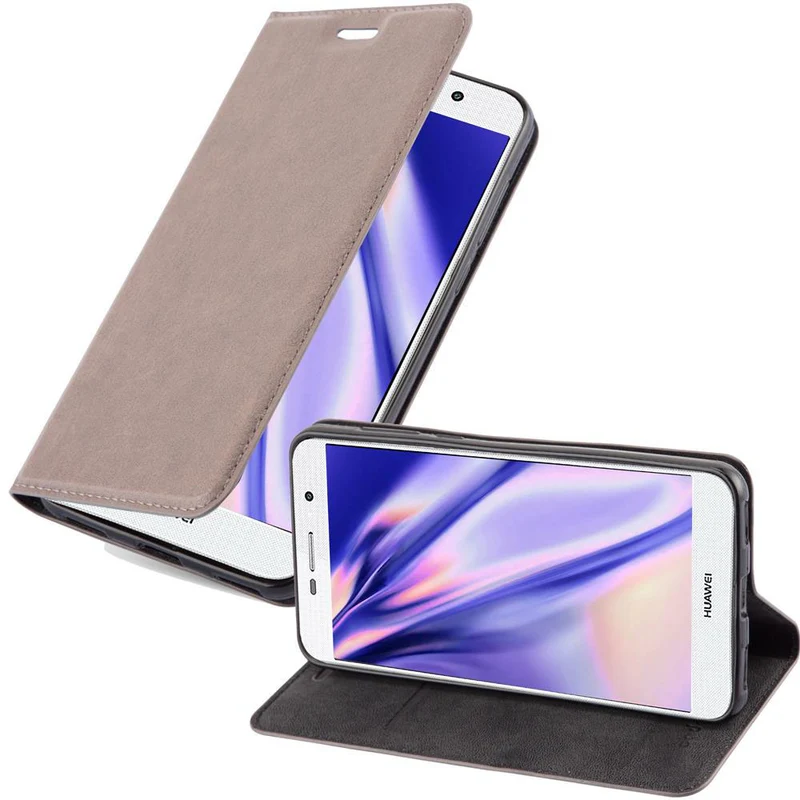 Cadorabo Hülle kompatibel mit Huawei Y5 2017 / Y6 2017 Schutzhülle mit Magnetverschluss, Standfunktion und Kartenfach
