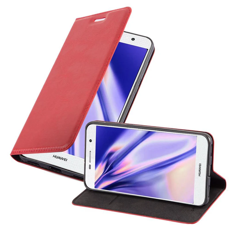Cadorabo Hülle kompatibel mit Huawei Y5 2017 / Y6 2017 Schutzhülle mit Magnetverschluss, Standfunktion und Kartenfach