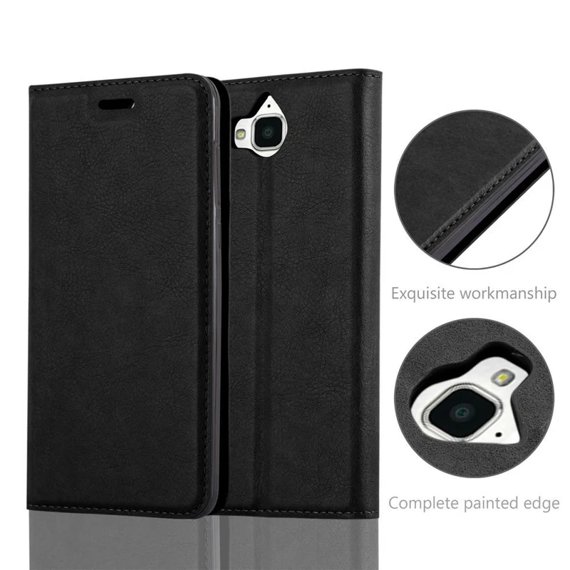 Cadorabo Hülle kompatibel mit Huawei Y5 2017 / Y6 2017 Schutzhülle mit Magnetverschluss, Standfunktion und Kartenfach