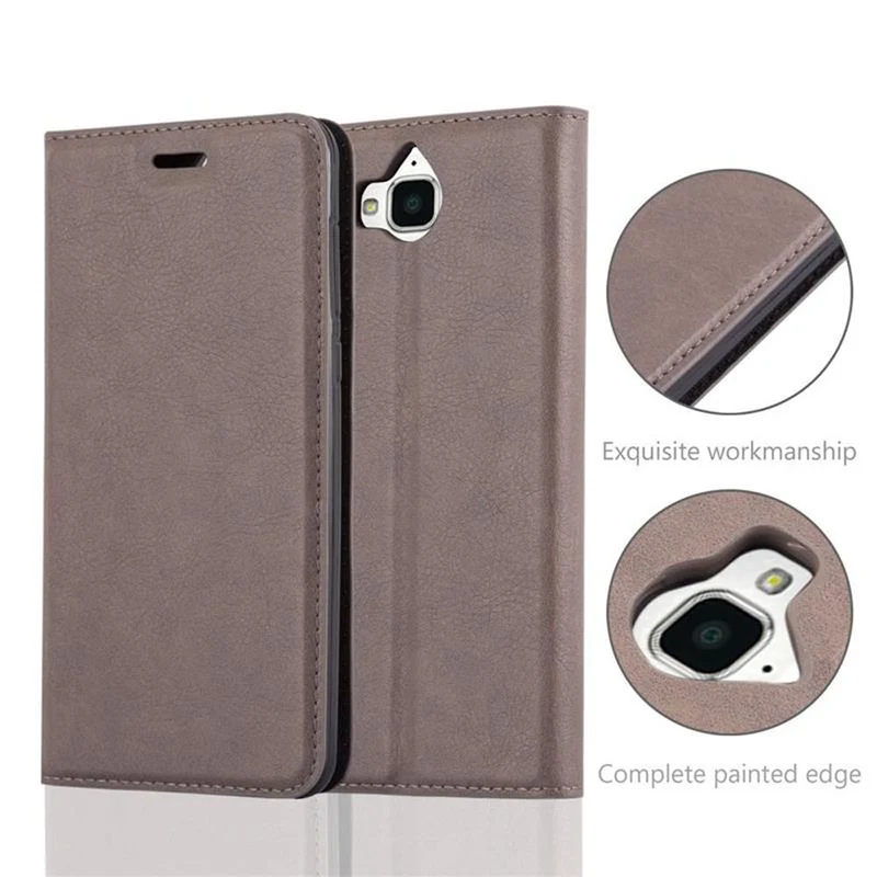 Cadorabo Hülle kompatibel mit Huawei Y5 2017 / Y6 2017 Schutzhülle mit Magnetverschluss, Standfunktion und Kartenfach