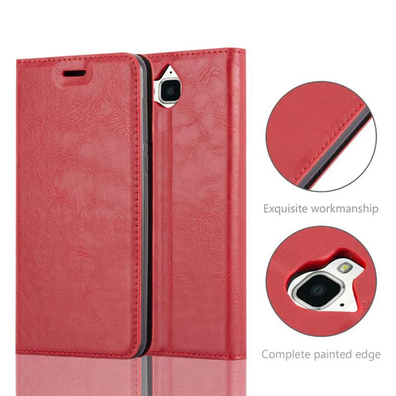 Cadorabo Hülle kompatibel mit Huawei Y5 2017 / Y6 2017 Schutzhülle mit Magnetverschluss, Standfunktion und Kartenfach