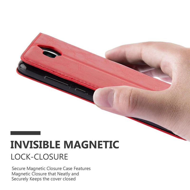 Cadorabo Hülle kompatibel mit Huawei Y5 2017 / Y6 2017 Schutzhülle mit Magnetverschluss, Standfunktion und Kartenfach