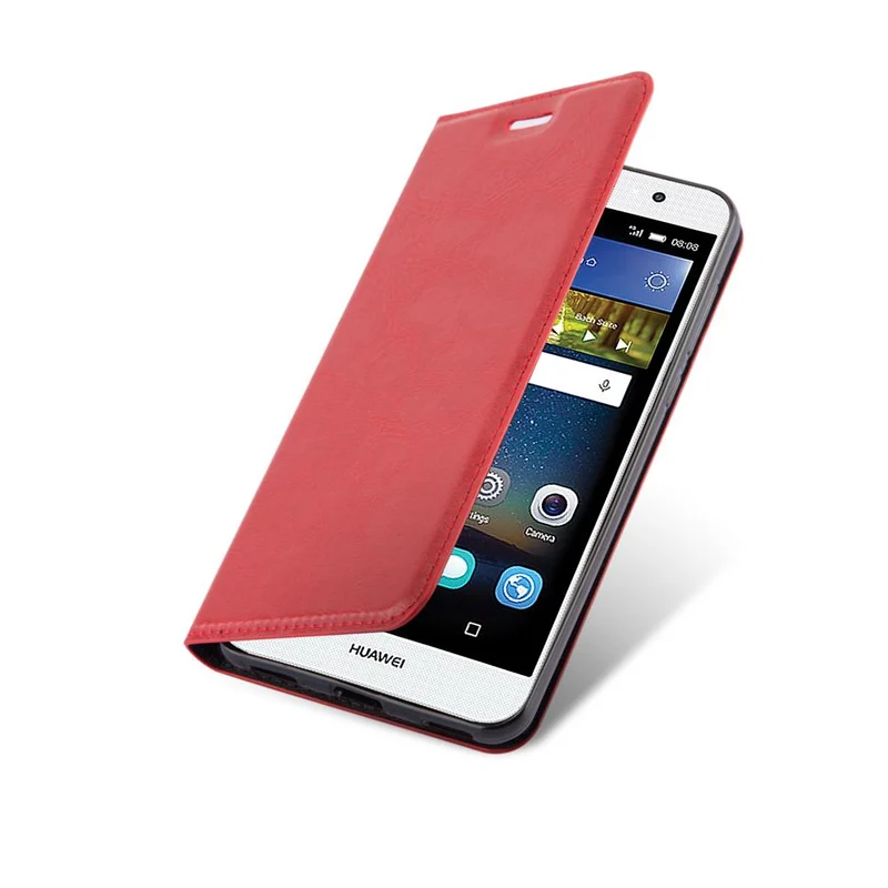 Cadorabo Hülle kompatibel mit Huawei Y5 2017 / Y6 2017 Schutzhülle mit Magnetverschluss, Standfunktion und Kartenfach