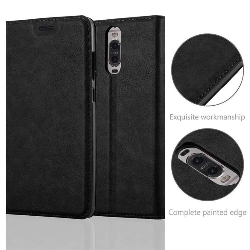 Cadorabo Hülle kompatibel mit Huawei MATE 9 PRO Schutzhülle mit Magnetverschluss, Standfunktion und Kartenfach