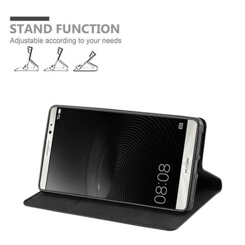 Cadorabo Hülle kompatibel mit Huawei MATE 8 Schutzhülle mit Magnetverschluss, Standfunktion und Kartenfach