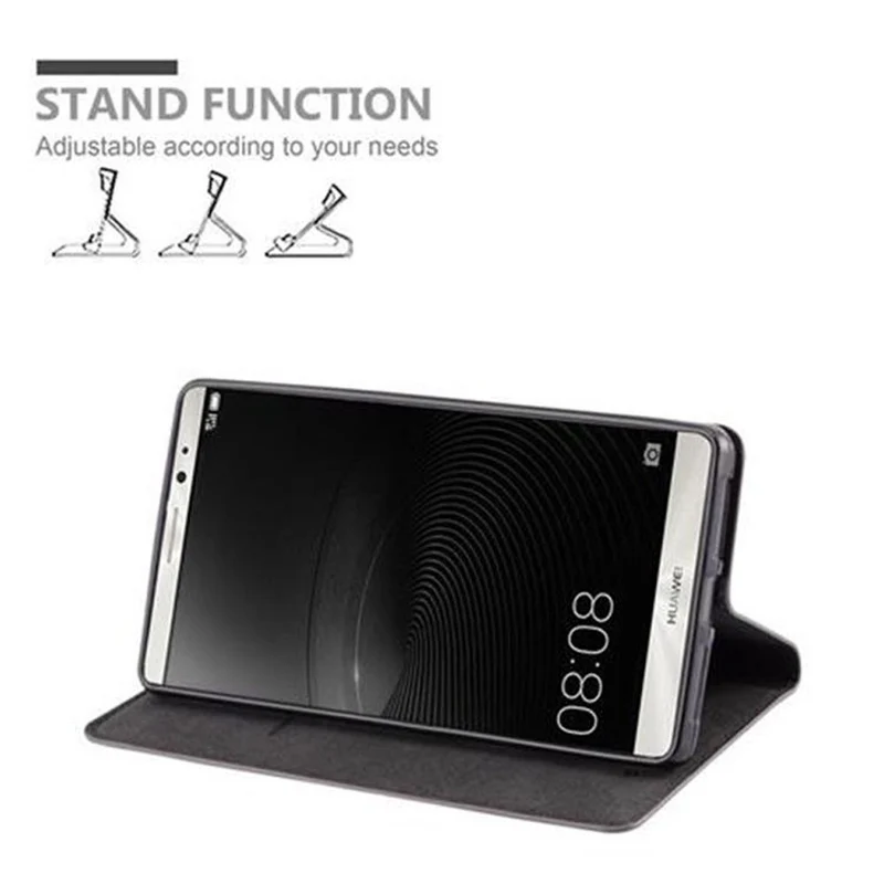 Cadorabo Hülle kompatibel mit Huawei MATE 8 Schutzhülle mit Magnetverschluss, Standfunktion und Kartenfach