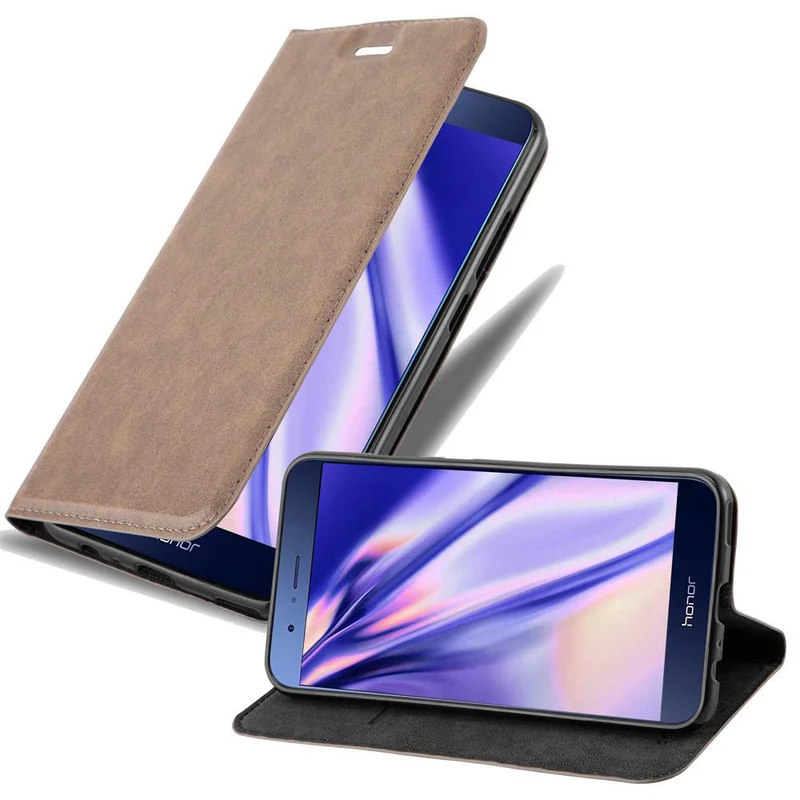 Cadorabo Hülle kompatibel mit Honor 8 PRO Schutzhülle mit Magnetverschluss, Standfunktion und Kartenfach