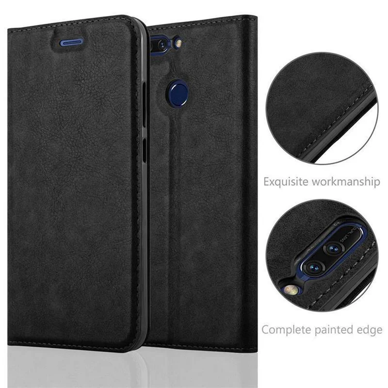 Cadorabo Hülle kompatibel mit Honor 8 PRO Schutzhülle mit Magnetverschluss, Standfunktion und Kartenfach