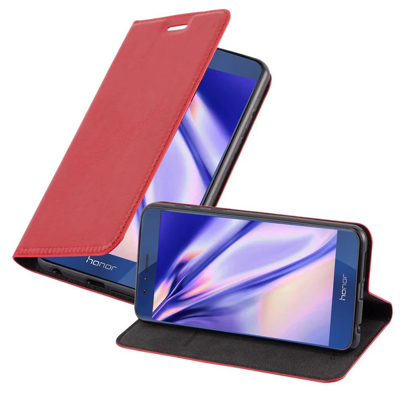 Cadorabo Hülle kompatibel mit Honor 8 / 8 PREMIUM Schutzhülle mit Magnetverschluss, Standfunktion und Kartenfach