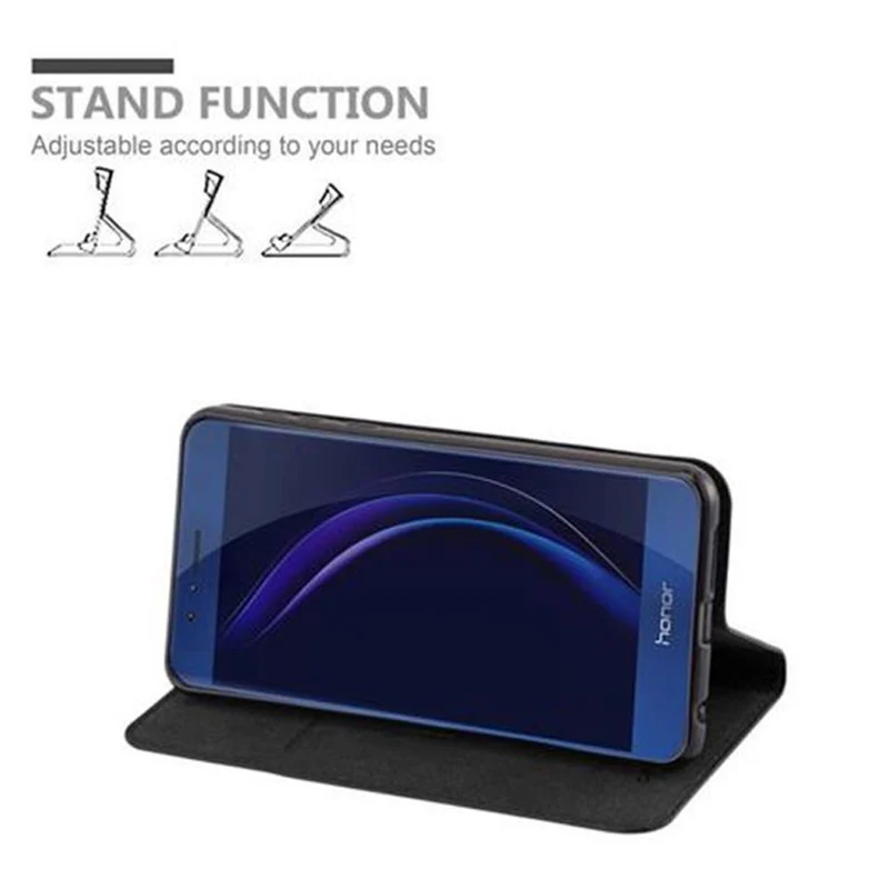 Cadorabo Hülle kompatibel mit Honor 8 / 8 PREMIUM Schutzhülle mit Magnetverschluss, Standfunktion und Kartenfach