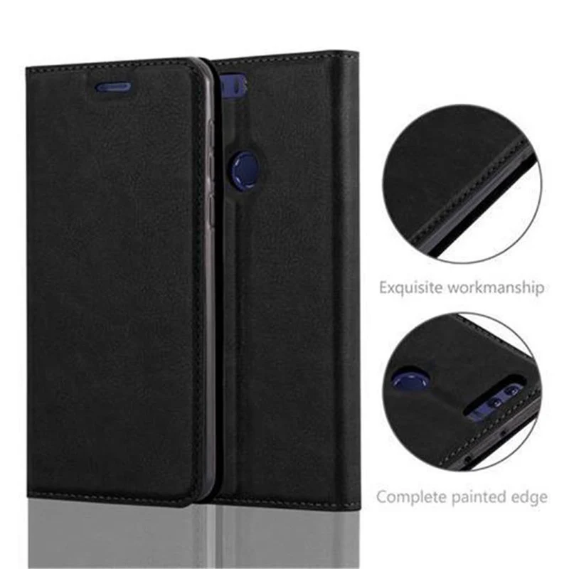 Cadorabo Hülle kompatibel mit Honor 8 / 8 PREMIUM Schutzhülle mit Magnetverschluss, Standfunktion und Kartenfach