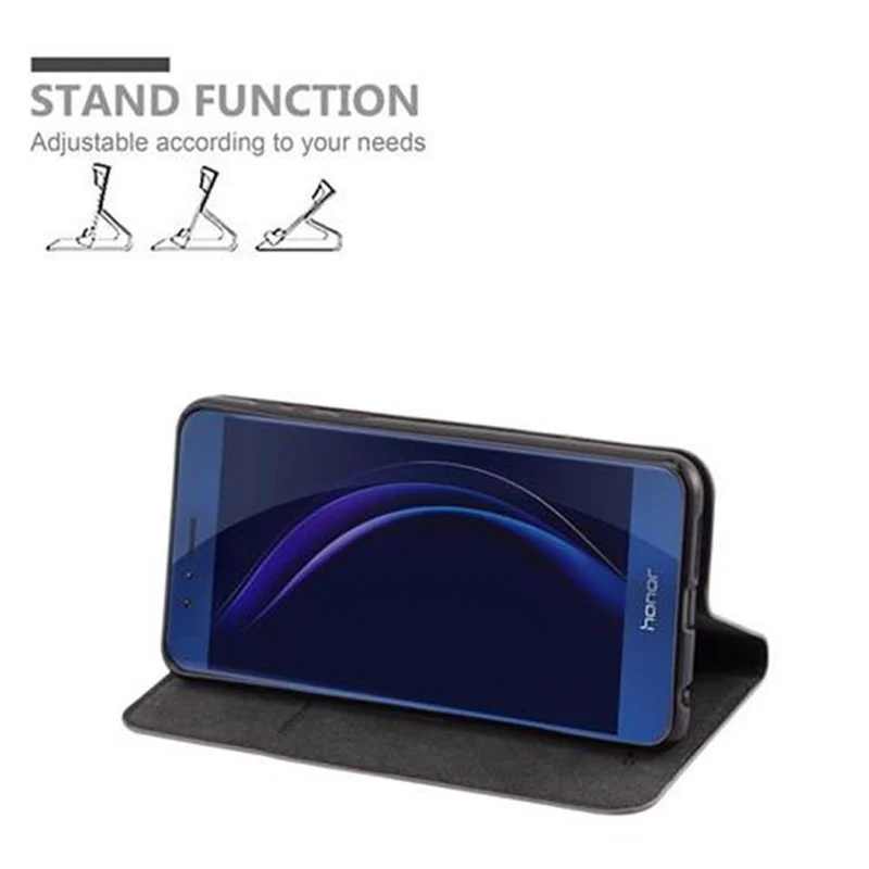 Cadorabo Hülle kompatibel mit Honor 8 / 8 PREMIUM Schutzhülle mit Magnetverschluss, Standfunktion und Kartenfach