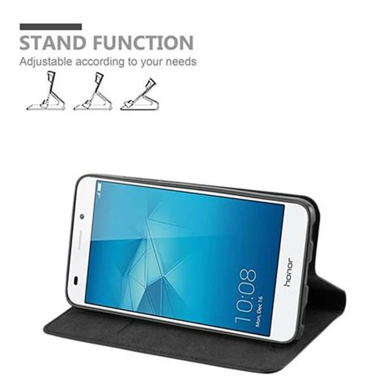 Cadorabo Hülle kompatibel mit Honor 5C Schutzhülle mit Magnetverschluss, Standfunktion und Kartenfach