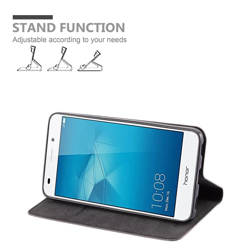 Cadorabo Hülle kompatibel mit Honor 5C Schutzhülle mit Magnetverschluss, Standfunktion und Kartenfach