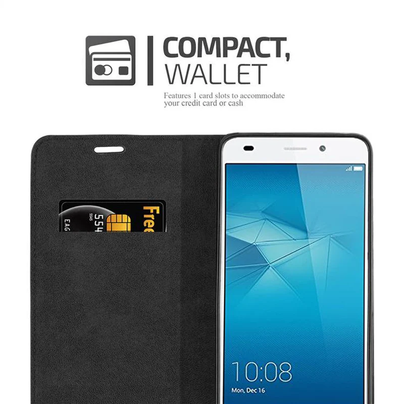 Cadorabo Hülle kompatibel mit Honor 5C Schutzhülle mit Magnetverschluss, Standfunktion und Kartenfach