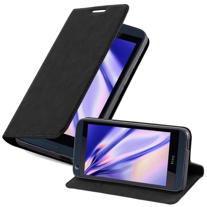 Cadorabo Hülle kompatibel mit HTC Desire 626G Schutzhülle mit Magnetverschluss, Standfunktion und Kartenfach