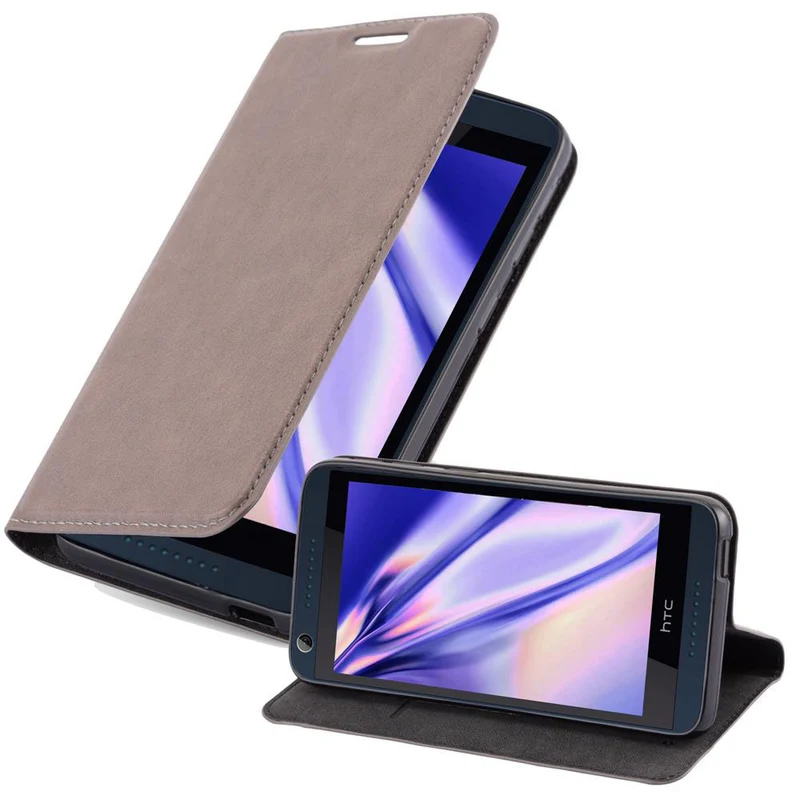 Cadorabo Hülle kompatibel mit HTC Desire 626G Schutzhülle mit Magnetverschluss, Standfunktion und Kartenfach
