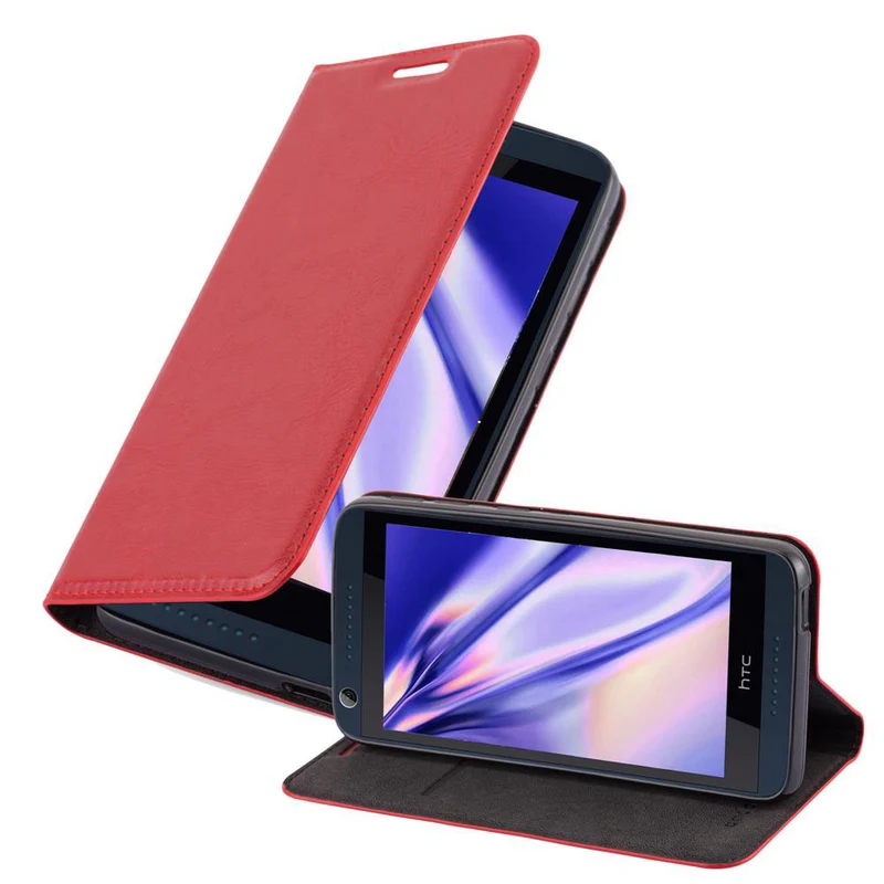 Cadorabo Hülle kompatibel mit HTC Desire 626G Schutzhülle mit Magnetverschluss, Standfunktion und Kartenfach