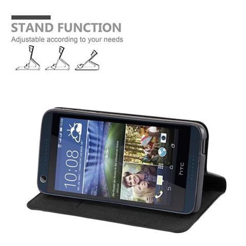 Cadorabo Hülle kompatibel mit HTC Desire 626G Schutzhülle mit Magnetverschluss, Standfunktion und Kartenfach