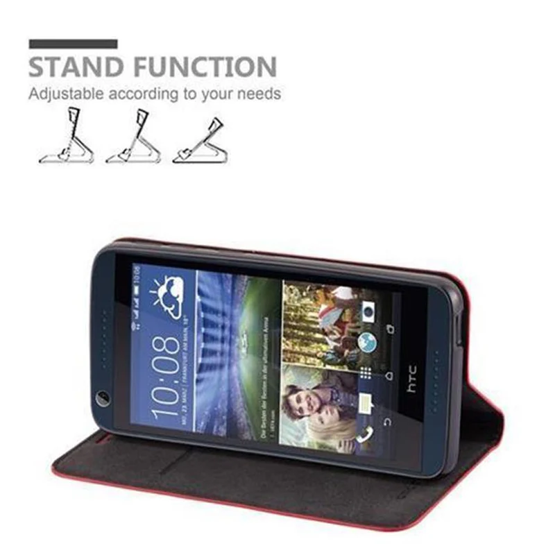 Cadorabo Hülle kompatibel mit HTC Desire 626G Schutzhülle mit Magnetverschluss, Standfunktion und Kartenfach