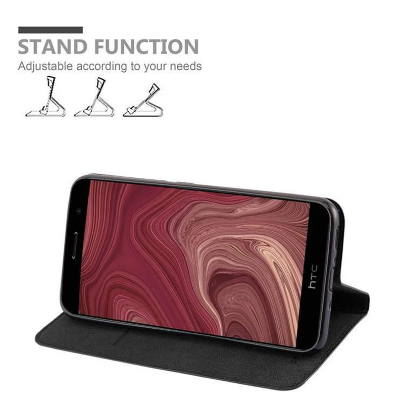 Cadorabo Hülle kompatibel mit HTC OCEAN / U11 Schutzhülle mit Magnetverschluss, Standfunktion und Kartenfach