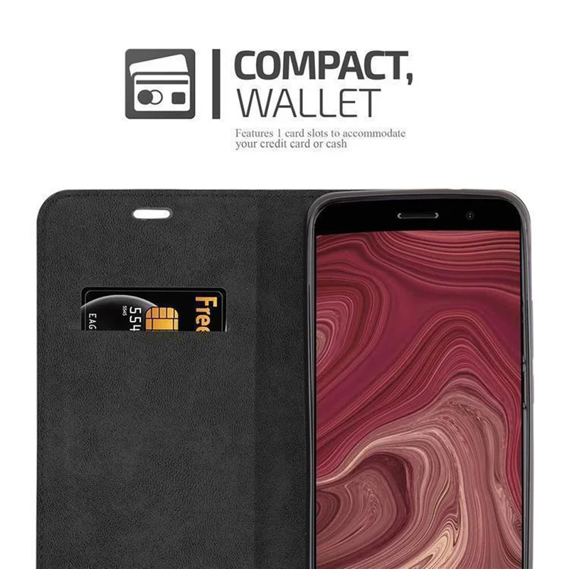 Cadorabo Hülle kompatibel mit HTC OCEAN / U11 Schutzhülle mit Magnetverschluss, Standfunktion und Kartenfach