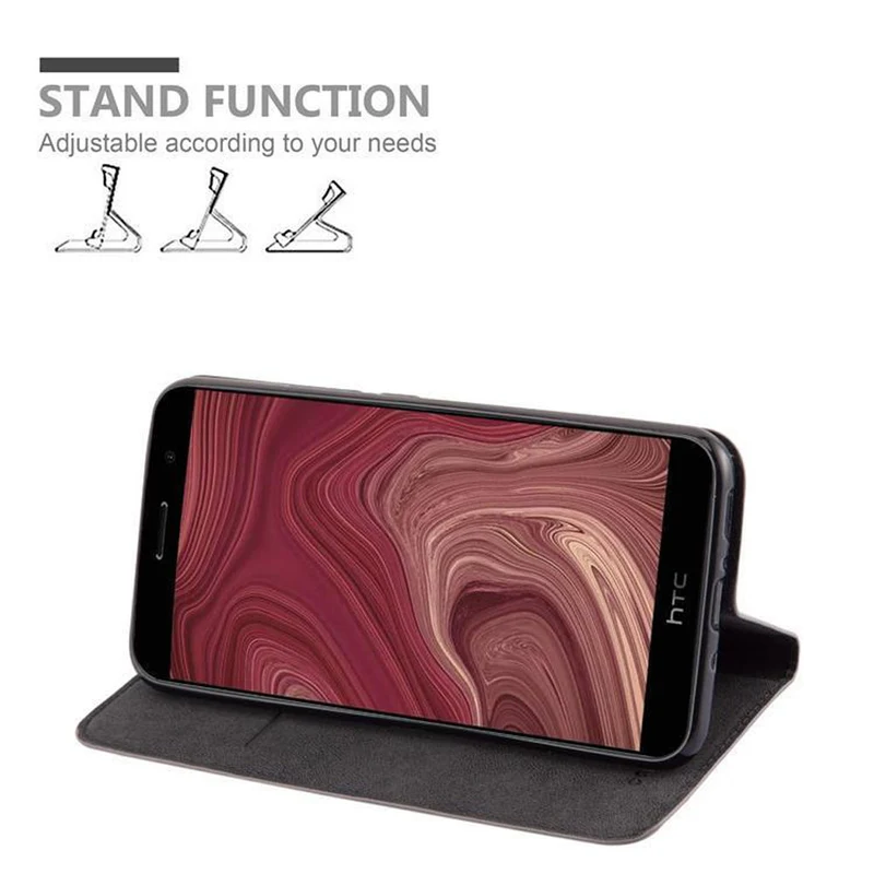 Cadorabo Hülle kompatibel mit HTC OCEAN / U11 Schutzhülle mit Magnetverschluss, Standfunktion und Kartenfach