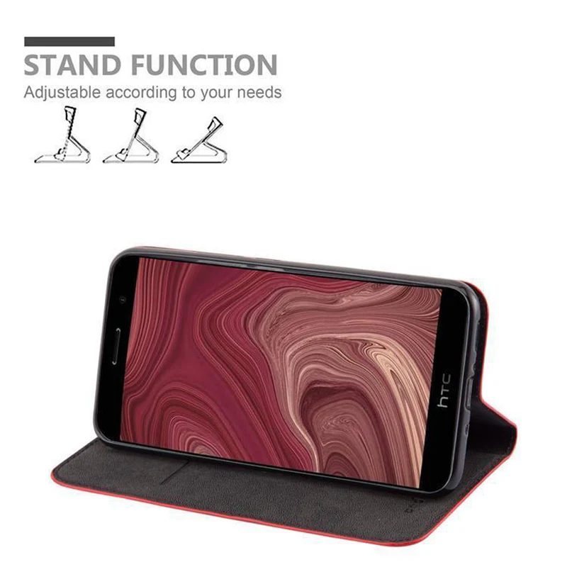 Cadorabo Hülle kompatibel mit HTC OCEAN / U11 Schutzhülle mit Magnetverschluss, Standfunktion und Kartenfach