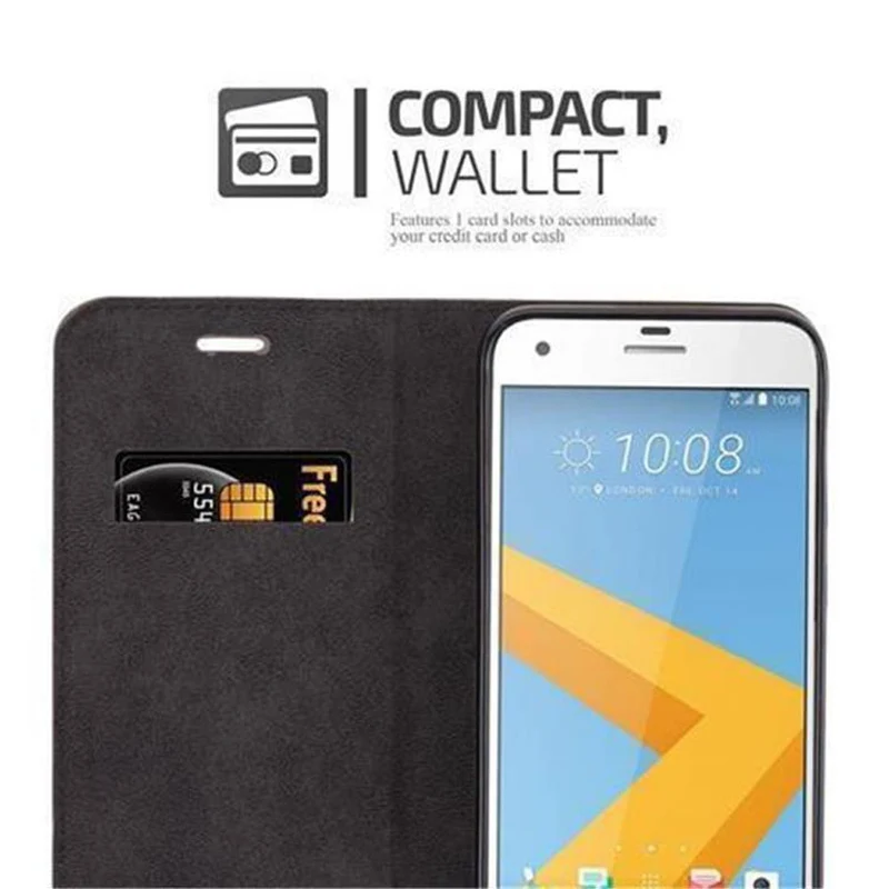 Cadorabo Hülle kompatibel mit HTC ONE A9S Schutzhülle mit Magnetverschluss, Standfunktion und Kartenfach