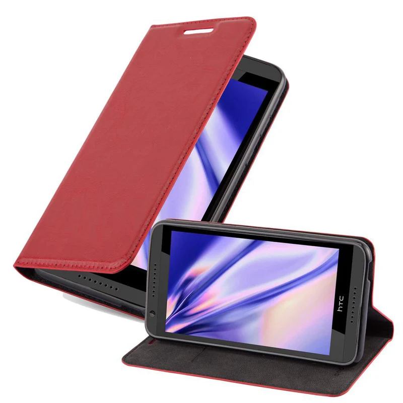 Cadorabo Hülle kompatibel mit HTC Desire 820 Schutzhülle mit Magnetverschluss, Standfunktion und Kartenfach