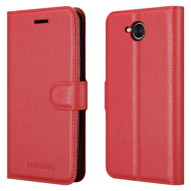 Cadorabo Hülle kompatibel mit Huawei Y5 2017 / Y6 2017 Schutzhülle mit Magnetverschluss, Standfunktion und Kartenfach