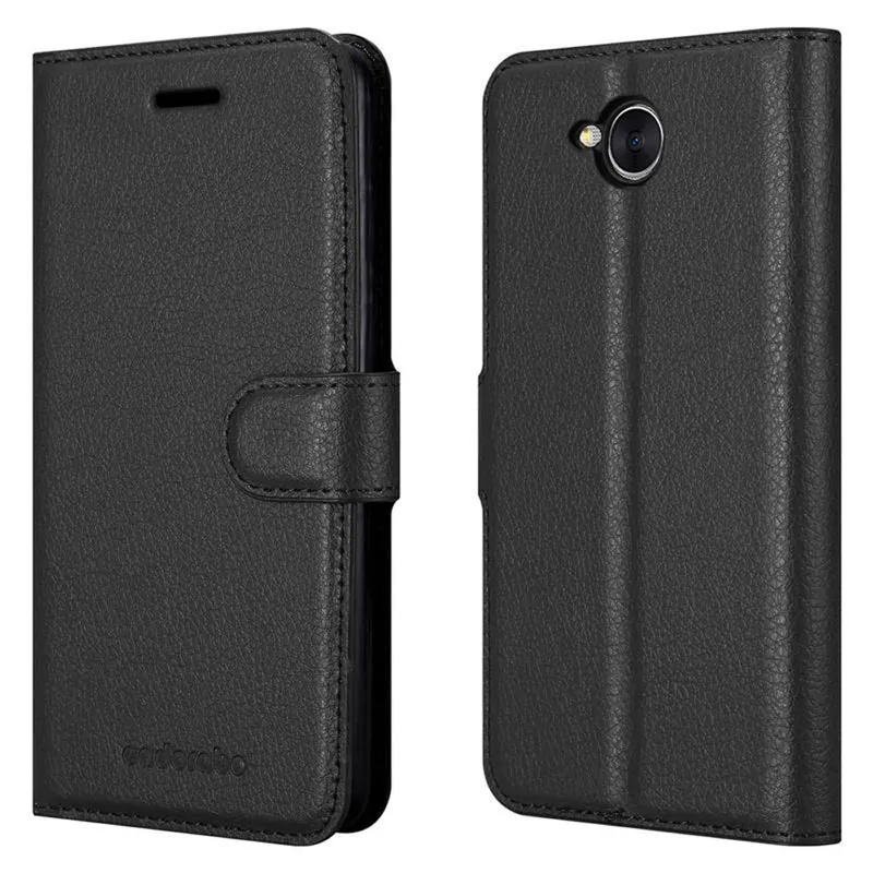 Cadorabo Hülle kompatibel mit Huawei Y5 2017 / Y6 2017 Schutzhülle mit Magnetverschluss, Standfunktion und Kartenfach