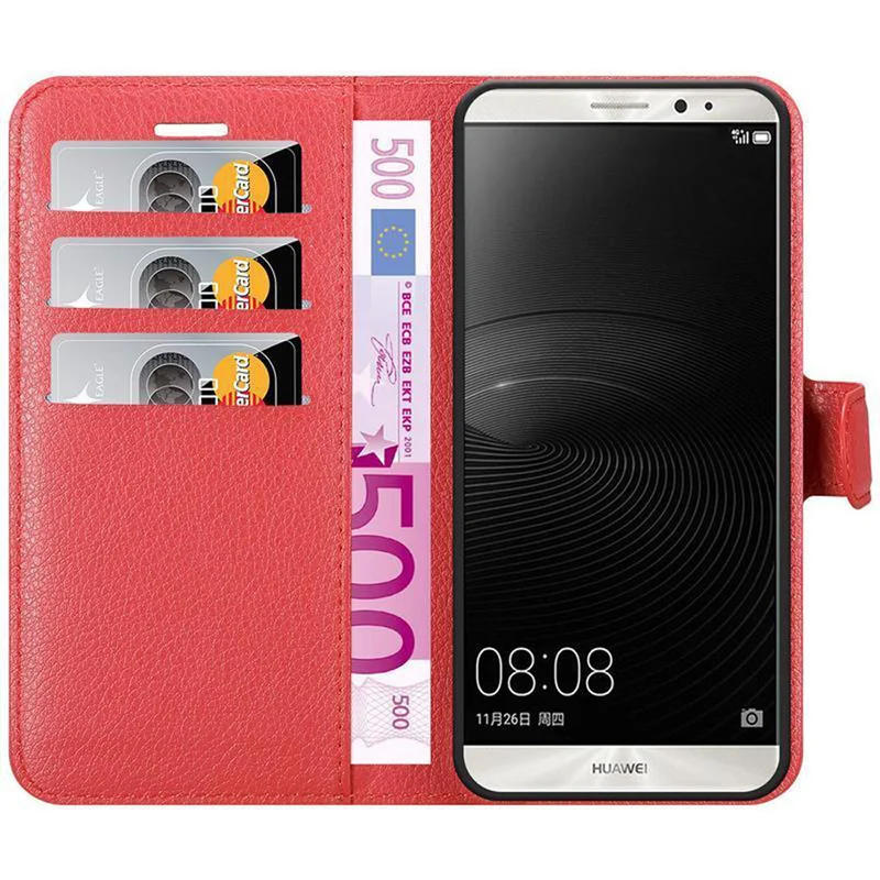 Cadorabo Hülle kompatibel mit Huawei MATE 8 Schutzhülle mit Magnetverschluss, Standfunktion und Kartenfach
