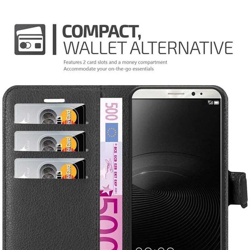 Cadorabo Hülle kompatibel mit Huawei MATE 8 Schutzhülle mit Magnetverschluss, Standfunktion und Kartenfach