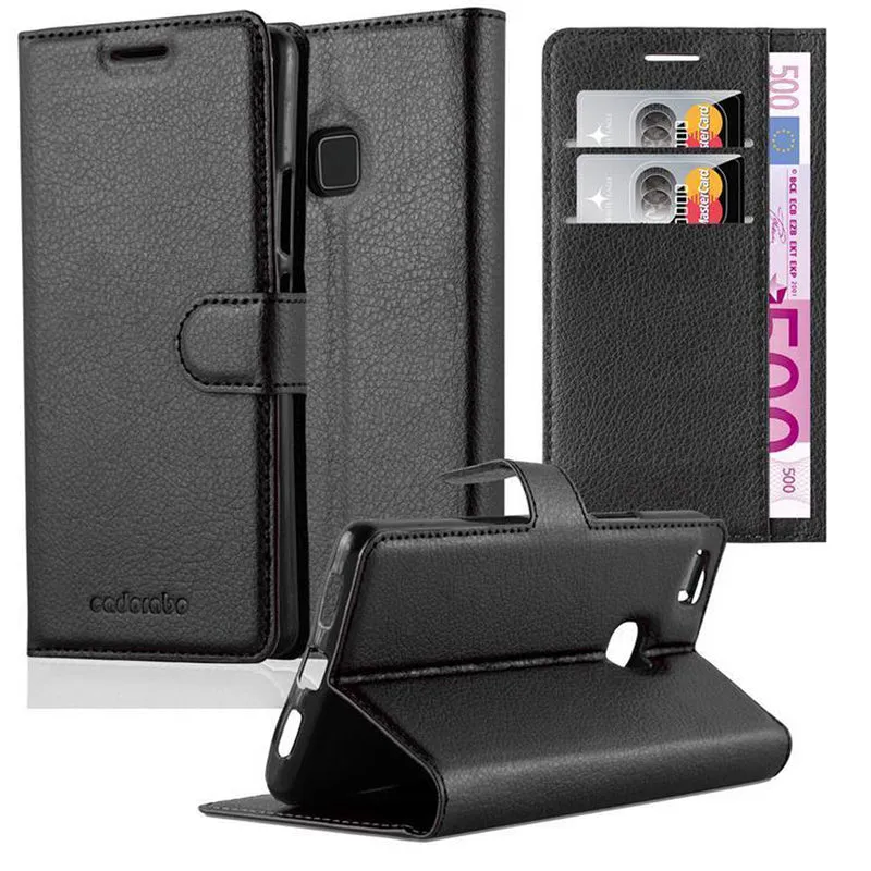 Cadorabo Hülle kompatibel mit Huawei P8 LITE 2017 / P9 LITE 2017 Schutzhülle mit Magnetverschluss, Standfunktion und Kartenfach