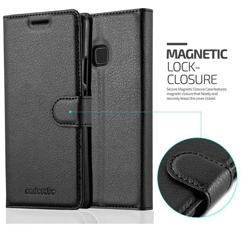 Cadorabo Hülle kompatibel mit Huawei P8 LITE 2017 / P9 LITE 2017 Schutzhülle mit Magnetverschluss, Standfunktion und Kartenfach