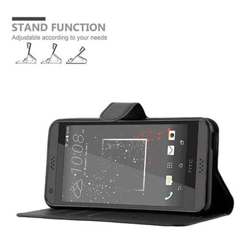 Cadorabo Hülle kompatibel mit HTC Desire 530 / 630 Schutzhülle mit Magnetverschluss, Standfunktion und Kartenfach