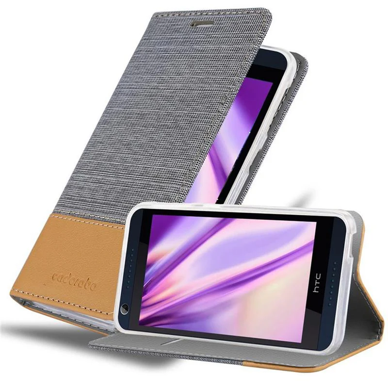 Cadorabo Hülle kompatibel mit HTC Desire 626G Schutzhülle mit Magnetverschluss, Standfunktion und Kartenfach