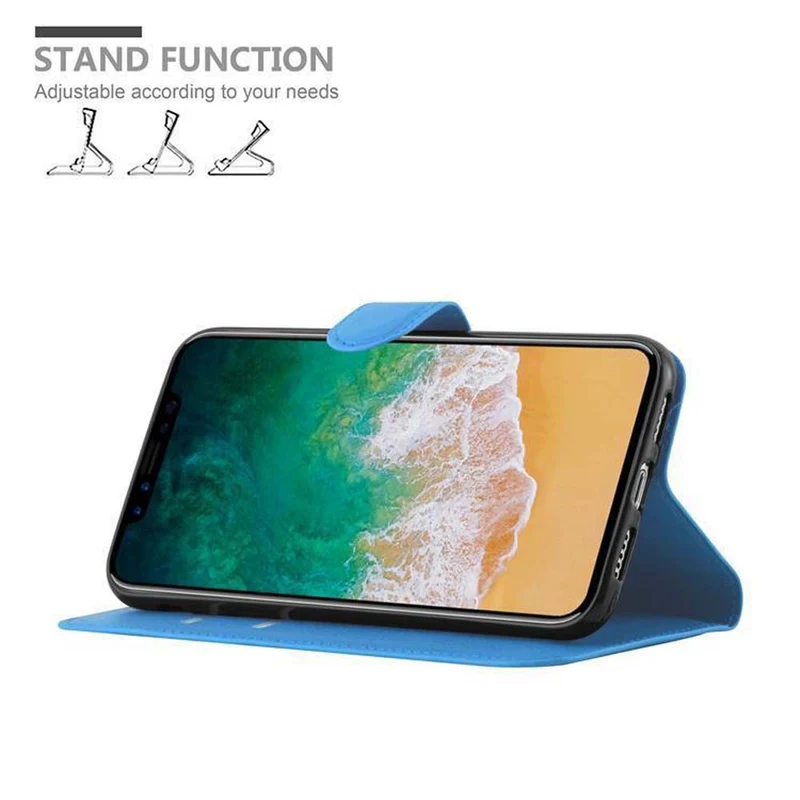 Cadorabo Hülle kompatibel mit Apple iPhone X / XS Schutzhülle mit Magnetverschluss, Standfunktion und Kartenfach