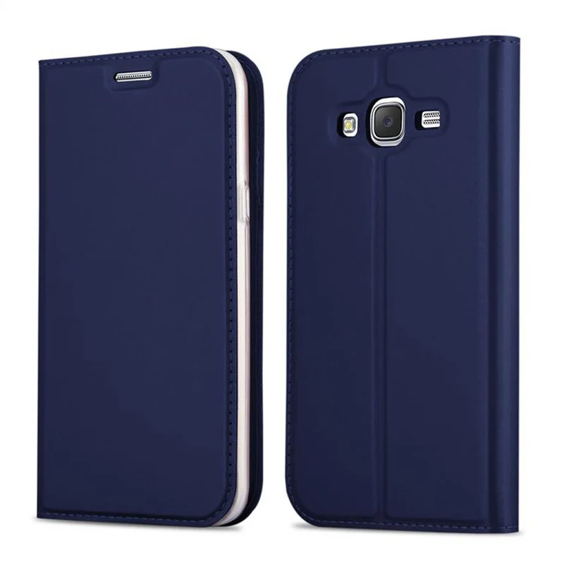 Cadorabo Hülle kompatibel mit Samsung Galaxy GRAND PRIME Schutzhülle mit Magnetverschluss, Standfunktion und Kartenfach