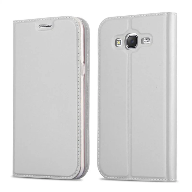 Cadorabo Hülle kompatibel mit Samsung Galaxy GRAND PRIME Schutzhülle mit Magnetverschluss, Standfunktion und Kartenfach