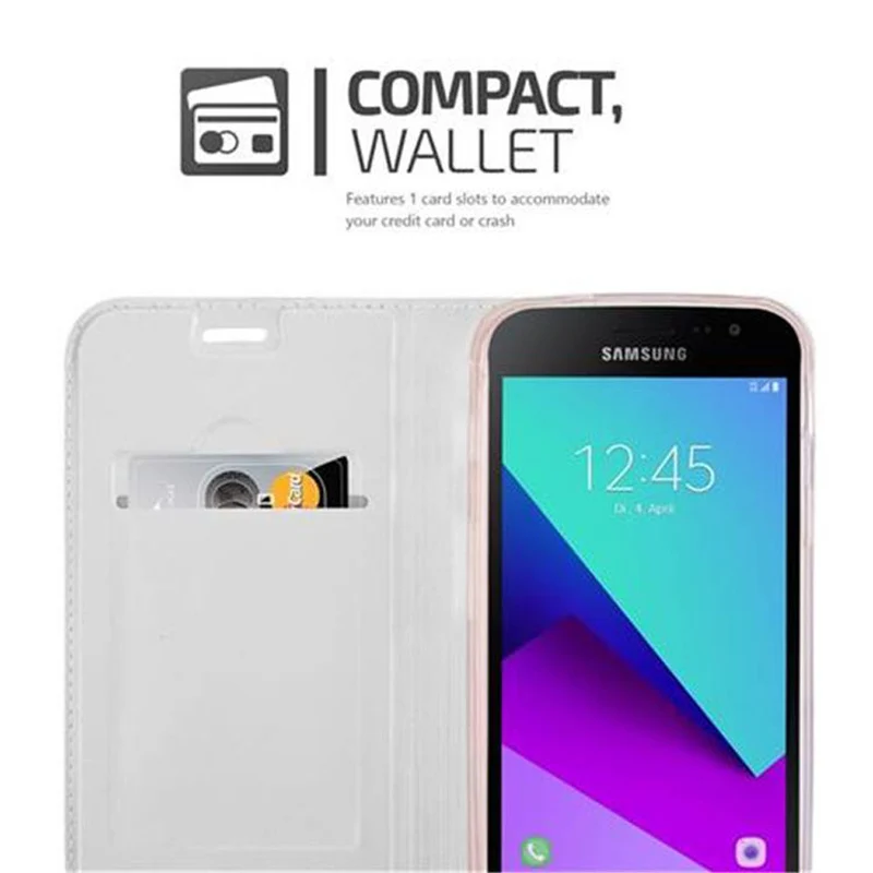 Cadorabo Hülle kompatibel mit Samsung Galaxy XCover 4 / XCover 4s Schutzhülle mit Magnetverschluss, Standfunktion und Kartenfach