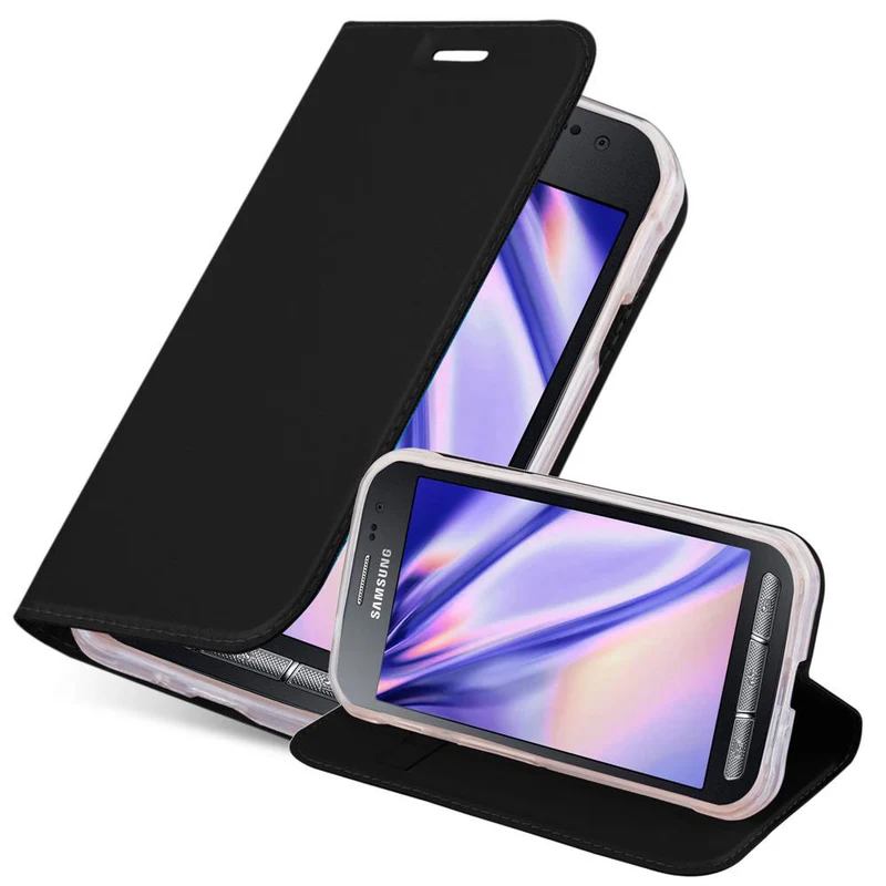 Cadorabo Hülle kompatibel mit Samsung Galaxy XCover 3 Schutzhülle mit Magnetverschluss, Standfunktion und Kartenfach