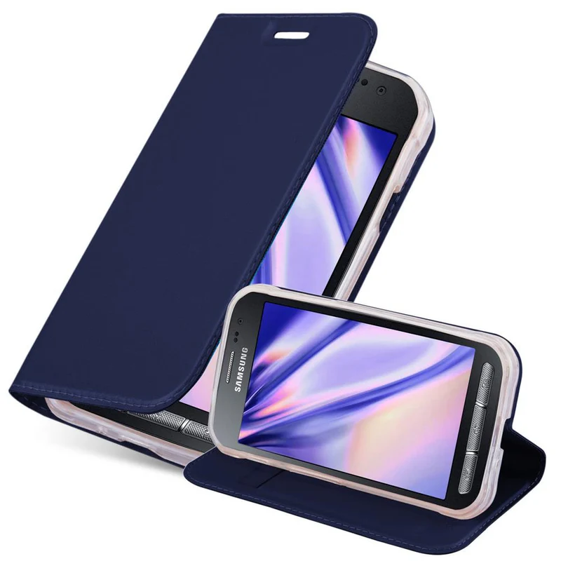 Cadorabo Hülle kompatibel mit Samsung Galaxy XCover 3 Schutzhülle mit Magnetverschluss, Standfunktion und Kartenfach