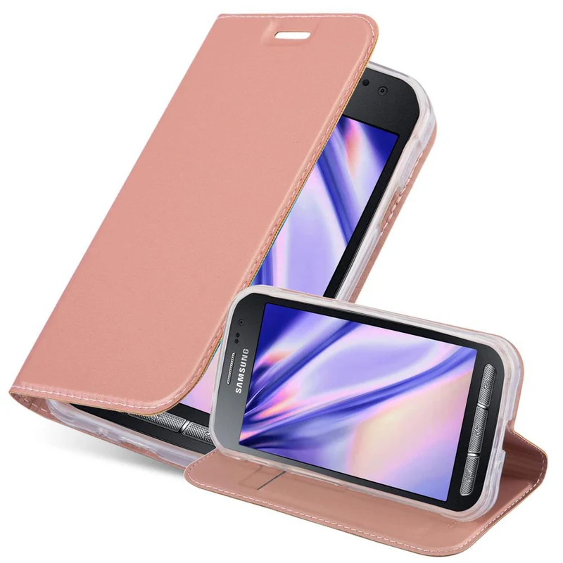 Cadorabo Hülle kompatibel mit Samsung Galaxy XCover 3 Schutzhülle mit Magnetverschluss, Standfunktion und Kartenfach