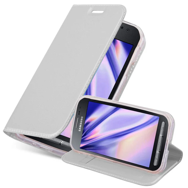 Cadorabo Hülle kompatibel mit Samsung Galaxy XCover 3 Schutzhülle mit Magnetverschluss, Standfunktion und Kartenfach